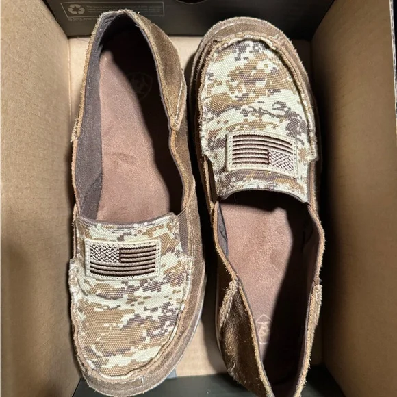 Ariat Women's Camo Slip-On Shoes - Brown and Tan - Picture 1 of 1